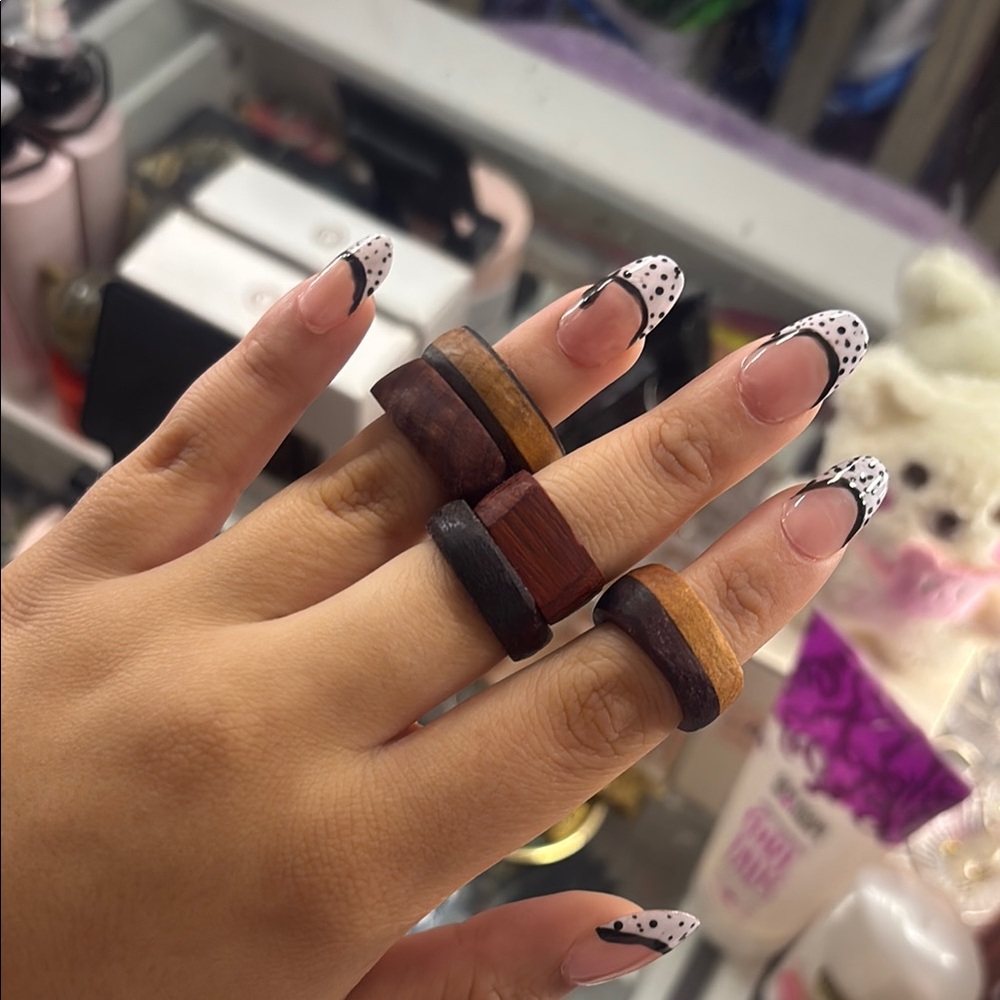 Handmade wooden rings🫶🏻